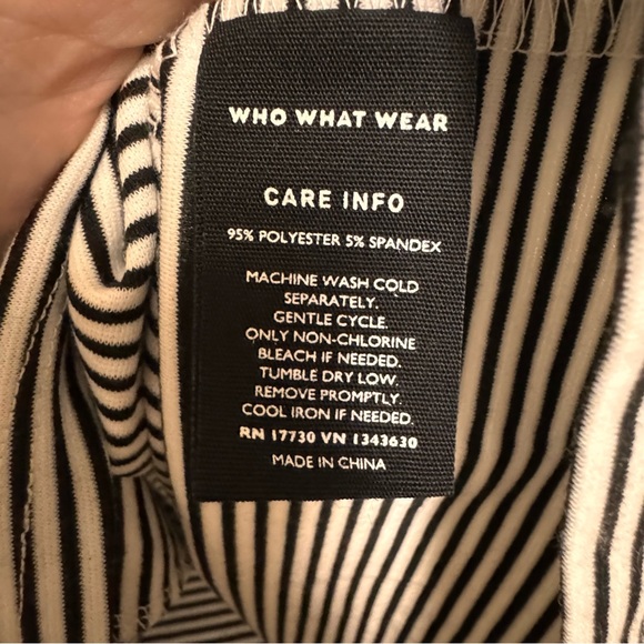 Who What Wear black white striped top XL - Picture 3 of 5